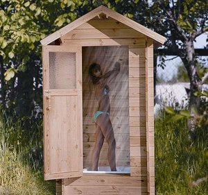 Душевые кабинки из дерева